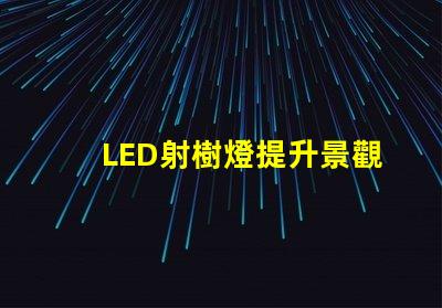 LED射樹燈提升景觀亮度與氛圍的最佳選擇