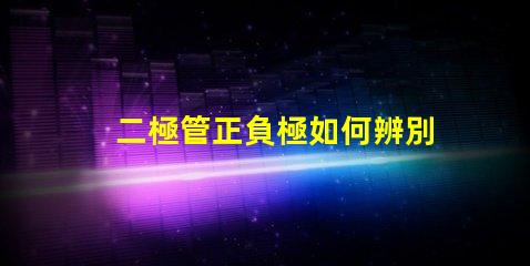 二極管正負極如何辨別掌握二極管極性的重要技巧