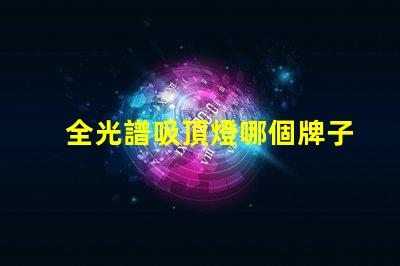 全光譜吸頂燈哪個牌子好全光譜吸頂燈品牌選擇指南