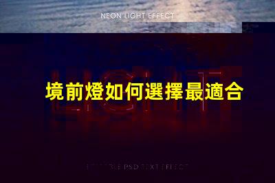 境前燈如何選擇最適合的境前燈以提升項目價值