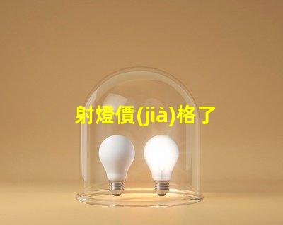 射燈價(jià)格了解市場(chǎng)趨勢(shì),抓住購(gòu)置最佳時(shí)機(jī)