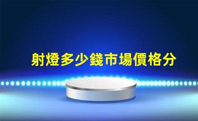 射燈多少錢市場價格分析與選購指南