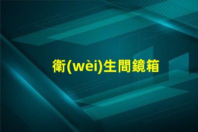 衛(wèi)生間鏡箱提升空間實用性的完美選擇