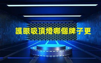 護眼吸頂燈哪個牌子更好專業品牌的選擇指南