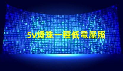 5v燈珠一種低電壓照明組件的選擇