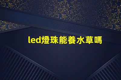 led燈珠能養水草嗎