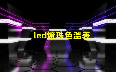 led燈珠色溫表