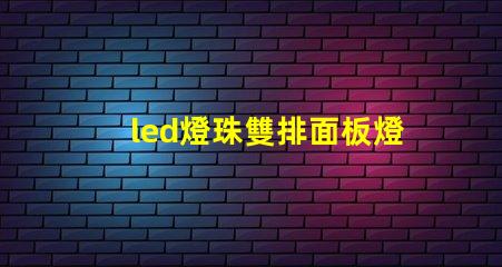 led燈珠雙排面板燈