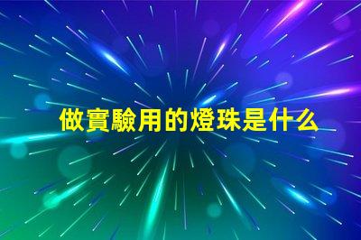 做實驗用的燈珠是什么燈珠