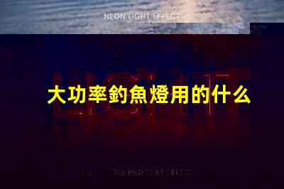 大功率釣魚燈用的什么燈珠