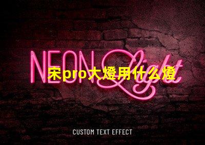 宋pro大燈用什么燈珠