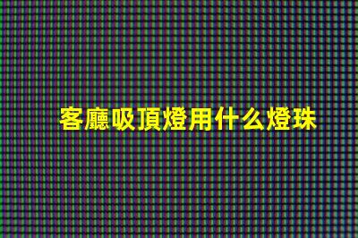 客廳吸頂燈用什么燈珠好