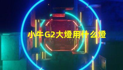 小牛G2大燈用什么燈珠