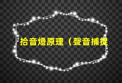 拾音燈原理（聲音捕捉與轉換機制）