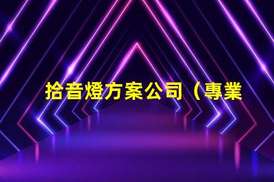 拾音燈方案公司（專業定制燈光方案）