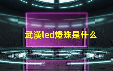 武漢led燈珠是什么