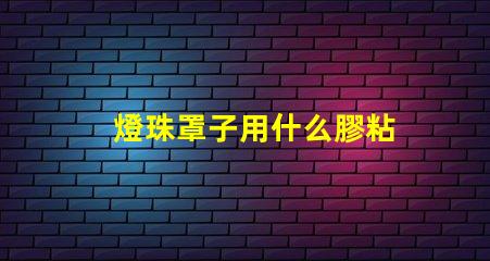 燈珠罩子用什么膠粘