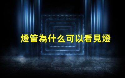 燈管為什么可以看見燈珠