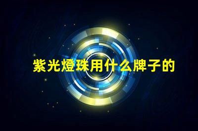 紫光燈珠用什么牌子的好