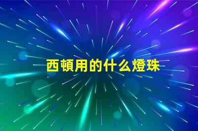 西頓用的什么燈珠
