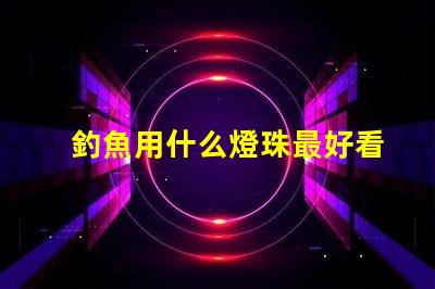 釣魚用什么燈珠最好看