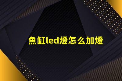 魚缸led燈怎么加燈珠